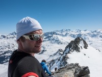At the summit (Ski touring Avers March 2019)