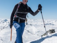 Roland on the summit (Ski touring Avers March 2019)