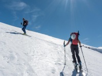 Skinning up (Ski touring Avers March 2019)