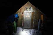 Arriving at Camp Stream Hut (Ski Touring Camp Stream Hut Aug 2021)