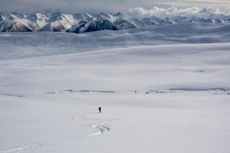 Craig waiting (Ski Touring Camp Stream Hut Aug 2021)