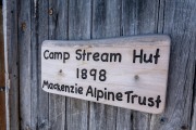 Hut sign (Ski Touring Camp Stream Hut Aug 2021)