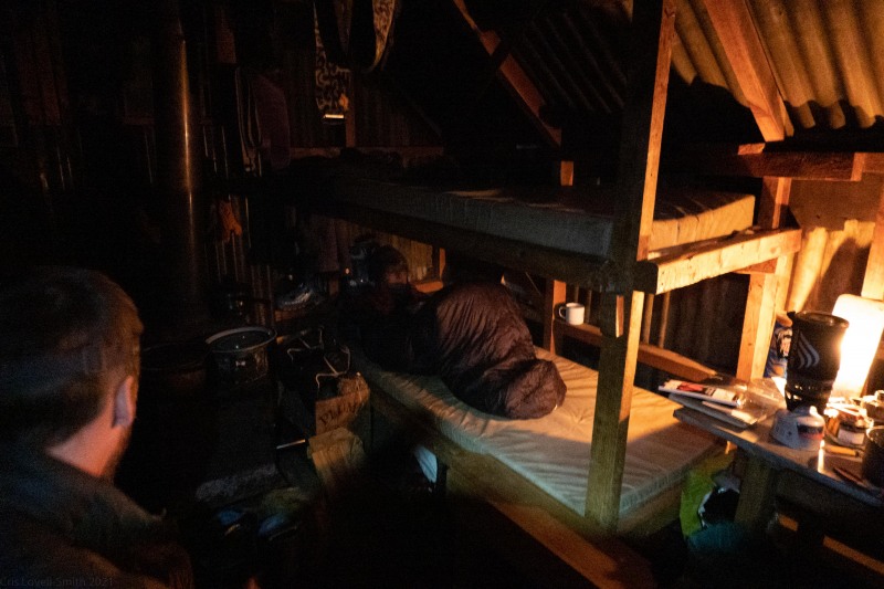 Inside the hut (Ski Touring Camp Stream Hut Aug 2021)