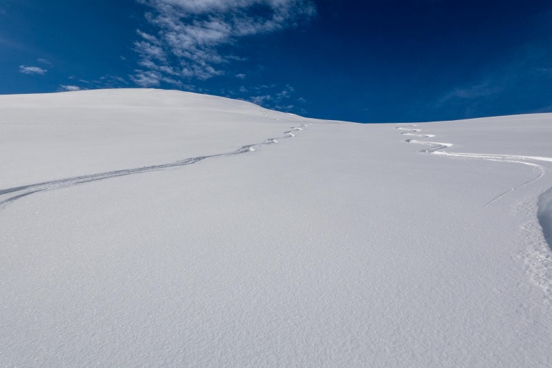 Our tracks (Ski Touring Camp Stream Hut Aug 2021)