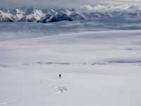 Craig waiting (Ski Touring Camp Stream Hut Aug 2021)