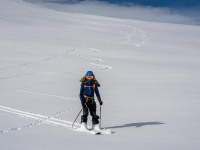 Craig skiing (Ski Touring Camp Stream Hut Aug 2021)