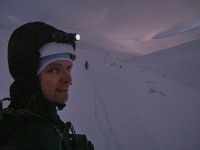 Skinning to the hut (Ski Touring Camp Stream Hut Aug 2021)