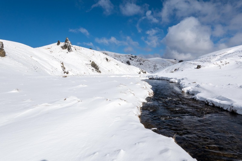 River (Ski touring Kirtle Burn Hut August 2021)