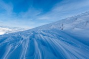 Wind swept snow (Ski touring Kirtle Burn Hut August 2021)