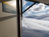 At the hut (Ski touring Kirtle Burn Hut August 2021)