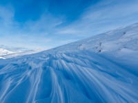 Wind swept snow (Ski touring Kirtle Burn Hut August 2021)