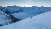 Craig skiing down (Ski Touring Snowy Gorge Hut Aug 2021)