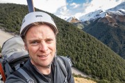 Cris looking a bit tired (Ski Touring Snowy Gorge Hut Aug 2021)