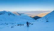 Into the basin (Ski Touring Snowy Gorge Hut Aug 2021)