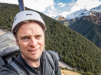 Cris looking a bit tired (Ski Touring Snowy Gorge Hut Aug 2021)