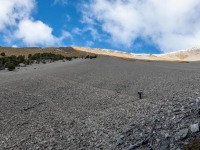 Horrendous scree (Ski Touring Snowy Gorge Hut Aug 2021)