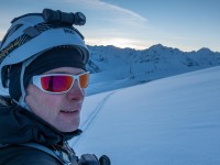 Ready to descend (Ski Touring Snowy Gorge Hut Aug 2021)