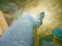 Steaming (Ski Touring Snowy Gorge Hut Aug 2021)