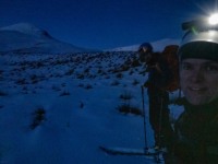 Walking at night (Ski Touring Snowy Gorge Hut Aug 2021)