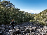 Walking in the freehold creek (Ski Touring Snowy Gorge Hut Aug 2021)