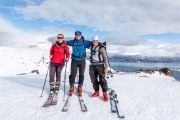 At the summit of Storbogtinden (Ski Touring Tromso, April 2022)