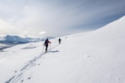 Crossing the snow (Ski Touring Tromso, April 2022)