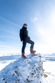 Johannes at the top of Botnjfellet (Ski Touring Tromso, April 2022)