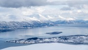 Nice view down to the fiord (Ski Touring Tromso, April 2022)