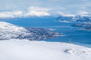 View to the fiord (Ski Touring Tromso, April 2022)