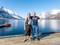 Cris and Johannes (Ski Touring Tromso, April 2022)