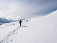 Crossing the snow (Ski Touring Tromso, April 2022)