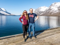 Hana and Johannes (Ski Touring Tromso, April 2022)