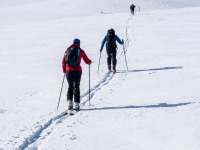 Heading to the top of Botnjfellet (Ski Touring Tromso, April 2022)