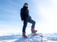 Johannes at the top of Botnjfellet (Ski Touring Tromso, April 2022)