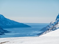 Nice view out to sea (Ski Touring Tromso, April 2022)