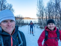 Setting off (Ski Touring Tromso, April 2022)