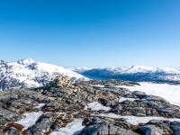 The summit of Hatten (Ski Touring Tromso, April 2022)
