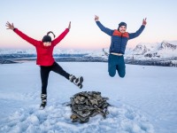Unusual jumping techniques (Ski Touring Tromso, April 2022)
