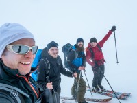 Us in whiteout (Ski Touring Tromso, April 2022)