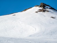 View towards the summit of Rodtinden (Ski Touring Tromso, April 2022)
