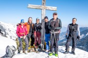 At Hubertusspitze (Ski touring Weidener Huette March 2022)