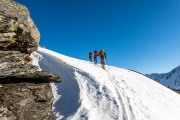 Skinning up (Ski touring Weidener Huette March 2022)