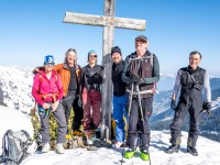 At Hubertusspitze (Ski touring Weidener Huette March 2022)