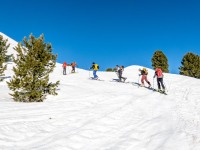 Heading off again (Ski touring Weidener Huette March 2022)