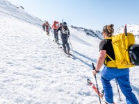 Heading up (Ski touring Weidener Huette March 2022)