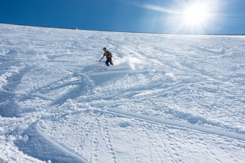Brendan skiing (Skitouring Kuehtai March 2019)