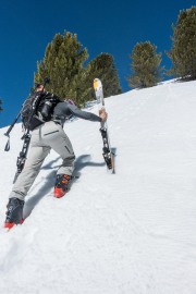 Johannes and his skis (Skitouring Kuehtai March 2019)