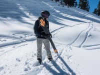 Johannes loses a ski (Skitouring Kuehtai March 2019)