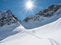 Looking up towards the Wechnerscharte (Skitouring Kuehtai March 2019)