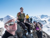 Us at the summit of Sulzkogel (Skitouring Kuehtai March 2019)